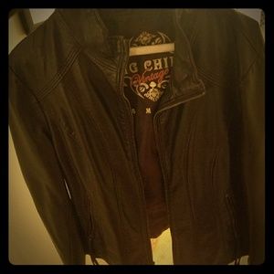 Leather Bomber Jacket